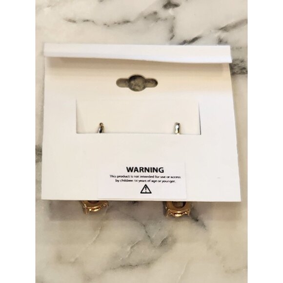 Dana Buchman Gold Tone Drop Earrings With Swarovski Elements - Picture 4 of 6